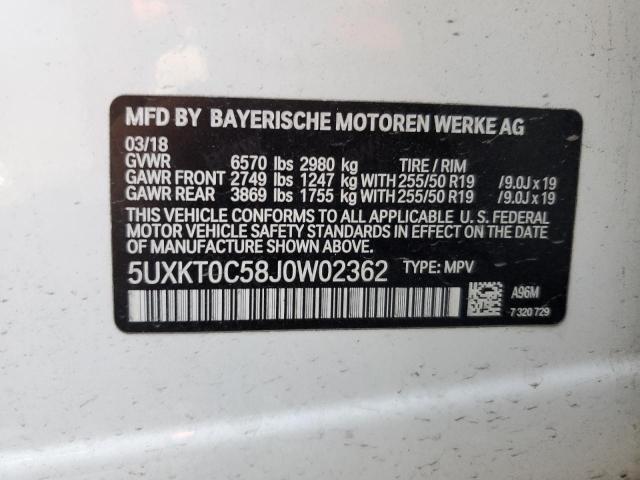 Photo 11 VIN: 5UXKT0C58J0W02362 - BMW X5 XDR40E 