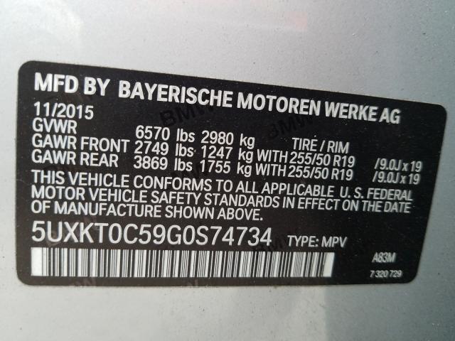 Photo 9 VIN: 5UXKT0C59G0S74734 - BMW X5 