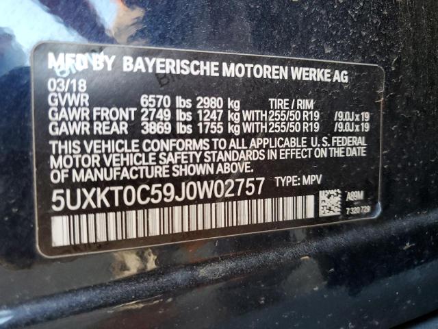 Photo 13 VIN: 5UXKT0C59J0W02757 - BMW X5 XDR40E 