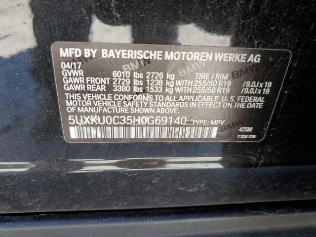 Photo 9 VIN: 5UXKU0C35H0G69140 - BMW X6 SDRIVE3 