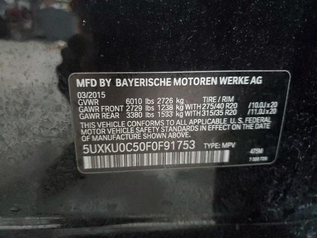 Photo 9 VIN: 5UXKU0C50F0F91753 - BMW X6 SDRIVE3 