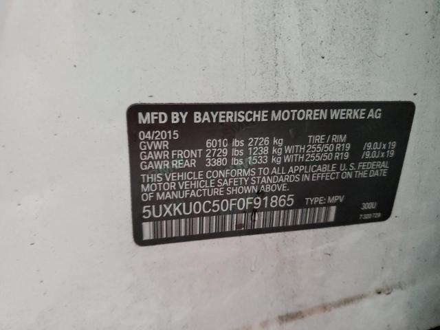 Photo 11 VIN: 5UXKU0C50F0F91865 - BMW X6 SDRIVE3 