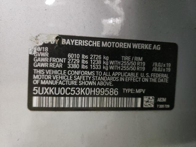 Photo 11 VIN: 5UXKU0C53K0H99586 - BMW X6 