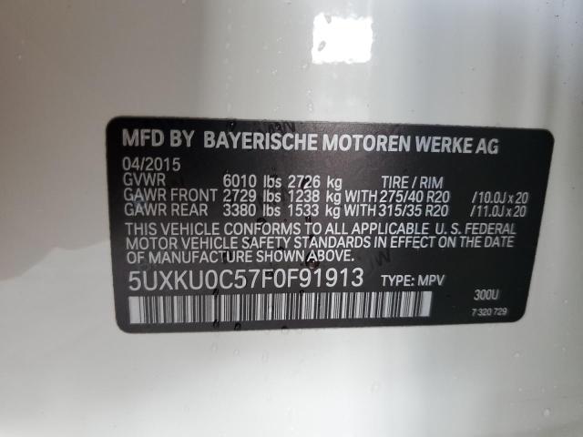 Photo 12 VIN: 5UXKU0C57F0F91913 - BMW X6 SDRIVE3 