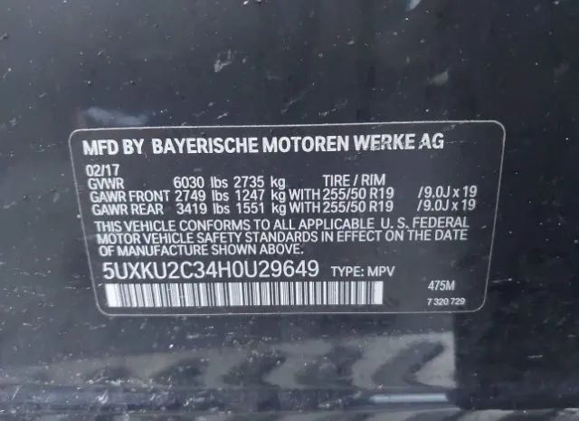 Photo 8 VIN: 5UXKU2C34H0U29649 - BMW X6 