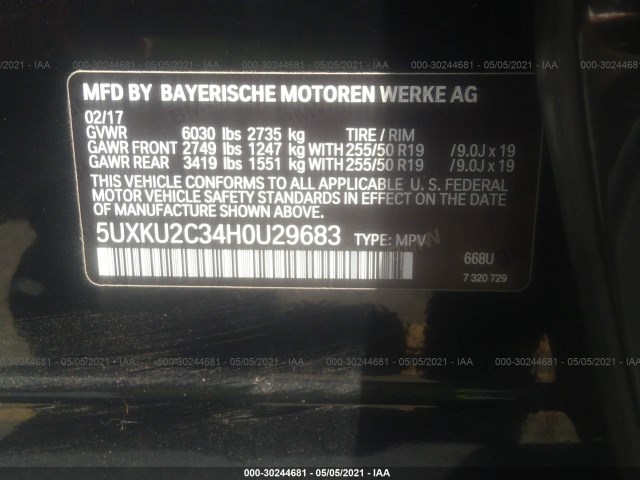 Photo 8 VIN: 5UXKU2C34H0U29683 - BMW X6 