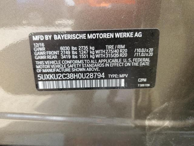 Photo 12 VIN: 5UXKU2C38H0U28794 - BMW X6 XDRIVE3 