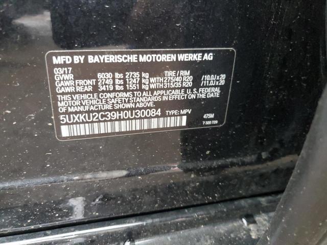 Photo 13 VIN: 5UXKU2C39H0U30084 - BMW X6 XDRIVE3 