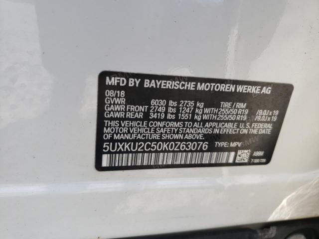 Photo 11 VIN: 5UXKU2C50K0Z63076 - BMW X6 XDRIVE3 