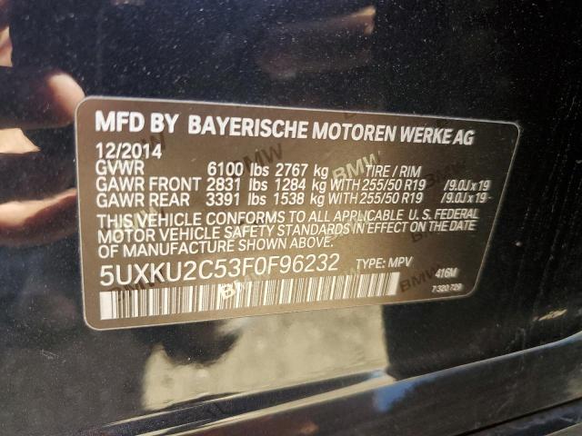 Photo 12 VIN: 5UXKU2C53F0F96232 - BMW X6 XDRIVE3 