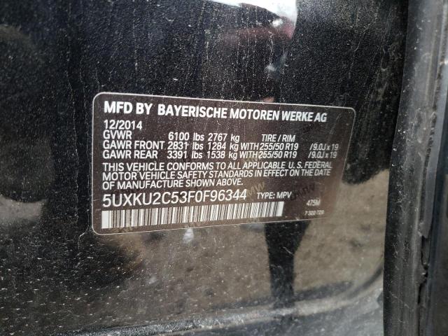 Photo 11 VIN: 5UXKU2C53F0F96344 - BMW X6 XDRIVE3 