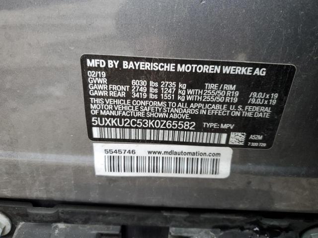 Photo 13 VIN: 5UXKU2C53K0Z65582 - BMW X6 XDRIVE3 