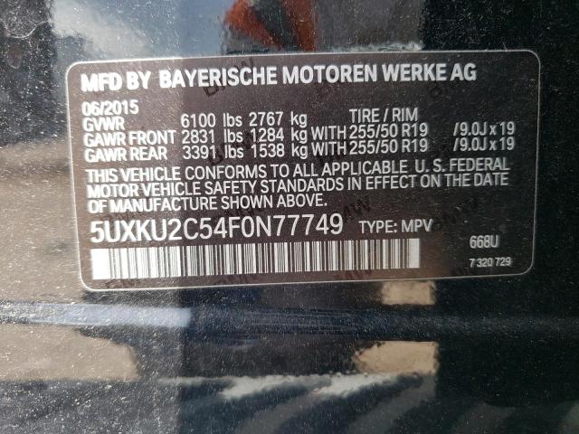 Photo 12 VIN: 5UXKU2C54F0N77749 - BMW X6 XDRIVE3 