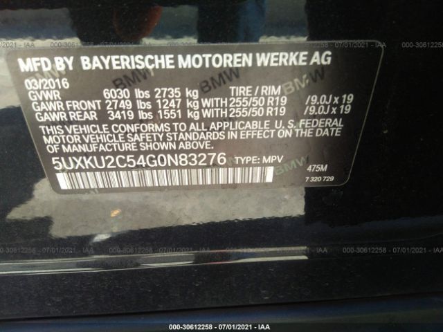 Photo 8 VIN: 5UXKU2C54G0N83276 - BMW X6 