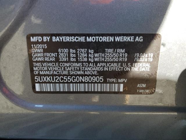 Photo 12 VIN: 5UXKU2C55G0N80905 - BMW X6 XDRIVE3 