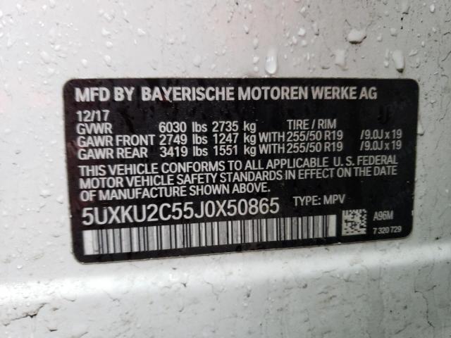 Photo 12 VIN: 5UXKU2C55J0X50865 - BMW X6 XDRIVE3 