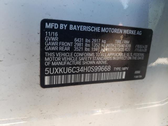 Photo 12 VIN: 5UXKU6C34H0S99668 - BMW X6 XDRIVE5 