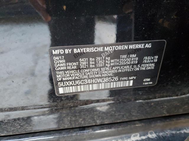 Photo 12 VIN: 5UXKU6C34H0W38526 - BMW X6 XDRIVE5 