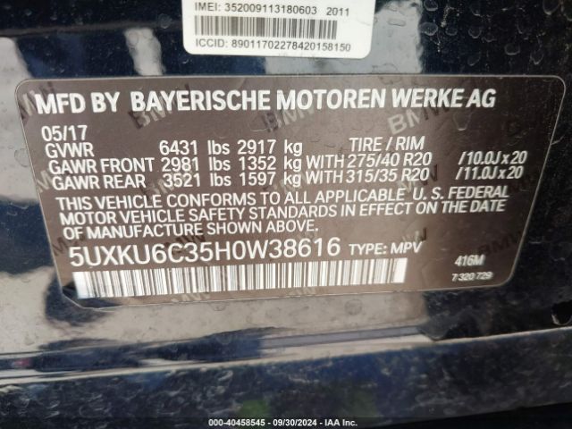 Photo 8 VIN: 5UXKU6C35H0W38616 - BMW X6 