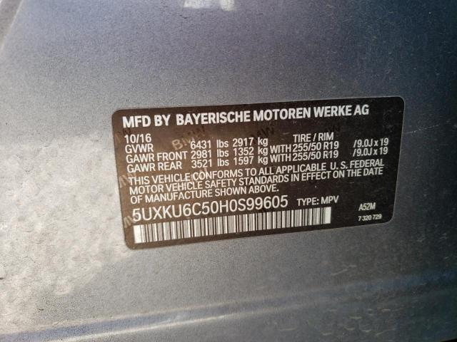 Photo 12 VIN: 5UXKU6C50H0S99605 - BMW X6 XDRIVE5 