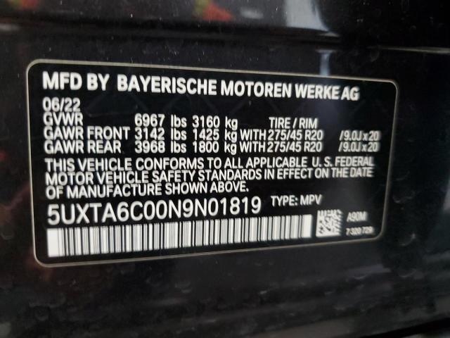 Photo 12 VIN: 5UXTA6C00N9N01819 - BMW X5 XDRIVE4 