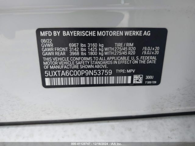 Photo 8 VIN: 5UXTA6C00P9N53759 - BMW X5 