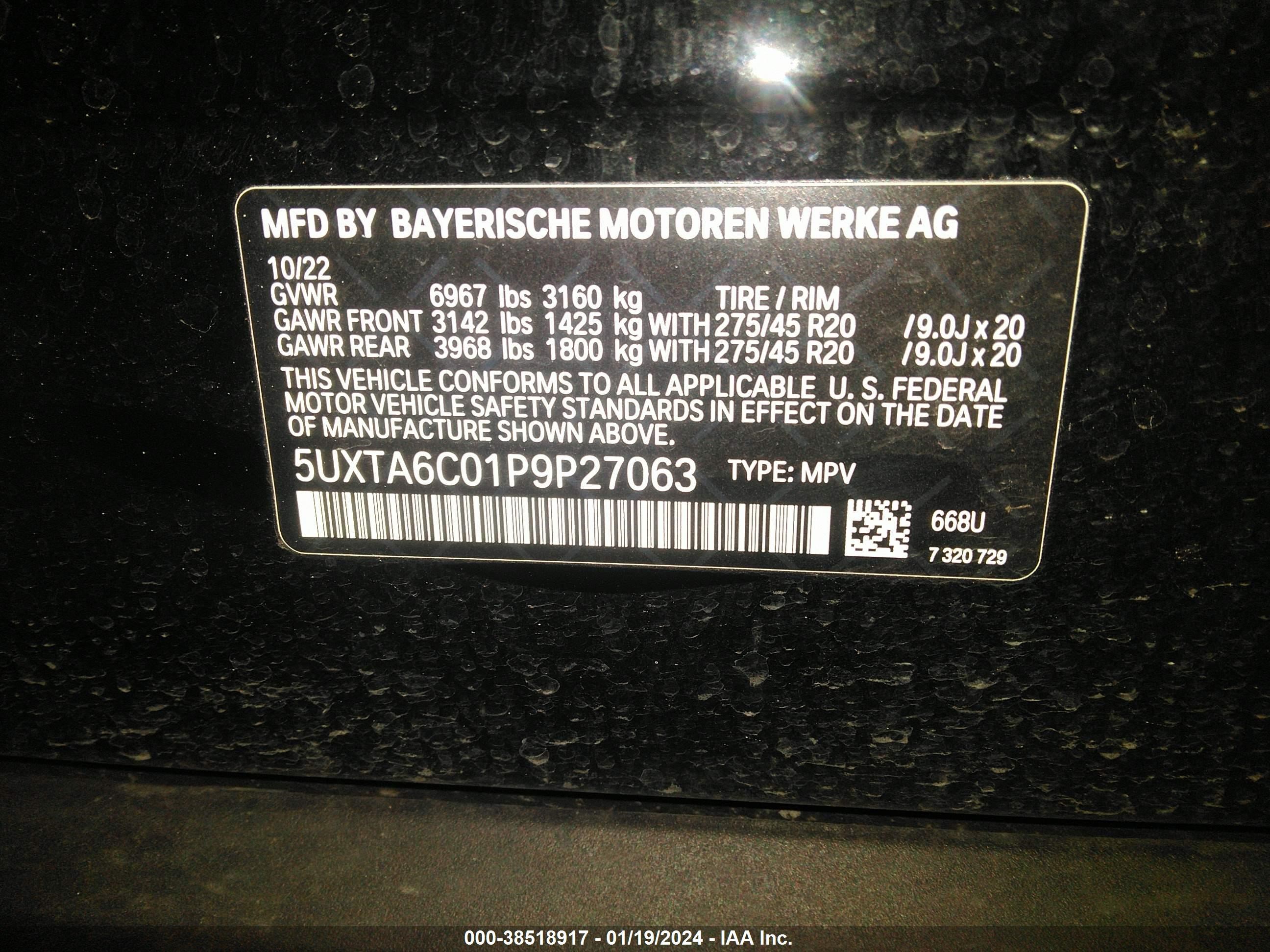 Photo 8 VIN: 5UXTA6C01P9P27063 - BMW X5 