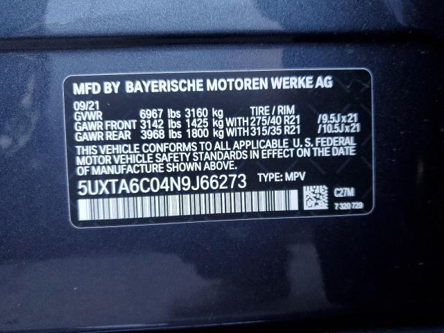 Photo 13 VIN: 5UXTA6C04N9J66273 - BMW X5 XDRIVE4 