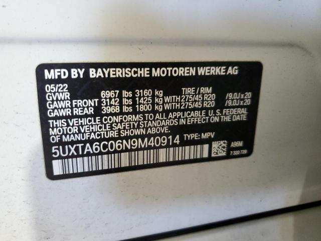 Photo 12 VIN: 5UXTA6C06N9M40914 - BMW X5 XDRIVE4 