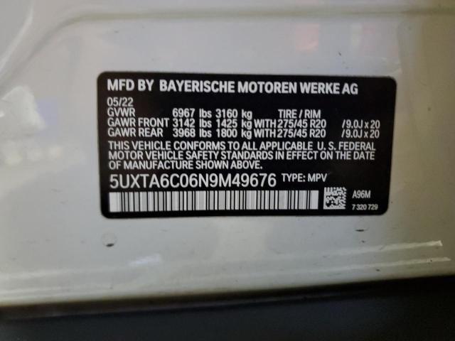 Photo 12 VIN: 5UXTA6C06N9M49676 - BMW X5 XDRIVE4 