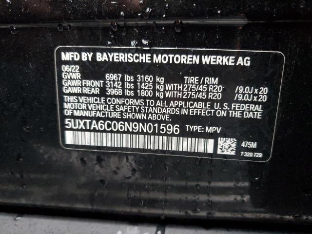 Photo 12 VIN: 5UXTA6C06N9N01596 - BMW X5 XDRIVE4 