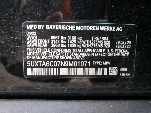 Photo 12 VIN: 5UXTA6C07N9M01071 - BMW X5 XDRIVE4 