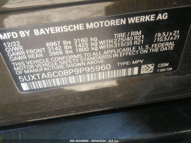 Photo 8 VIN: 5UXTA6C08P9P95960 - BMW X5 