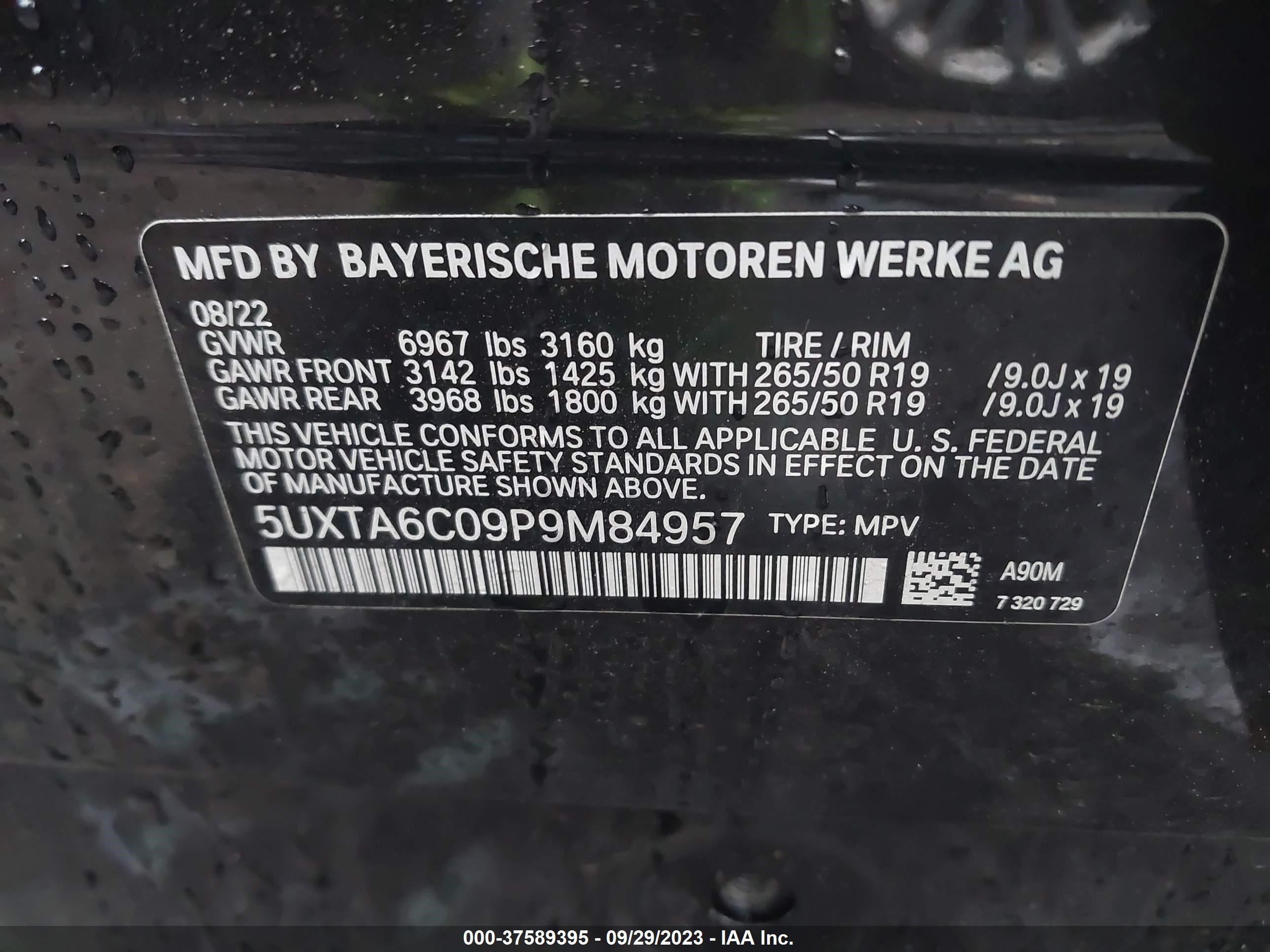 Photo 8 VIN: 5UXTA6C09P9M84957 - BMW X5 