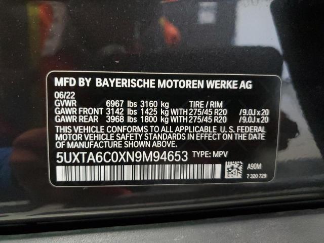 Photo 12 VIN: 5UXTA6C0XN9M94653 - BMW X5 XDRIVE4 