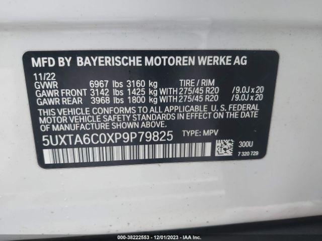 Photo 8 VIN: 5UXTA6C0XP9P79825 - BMW X5 PHEV 