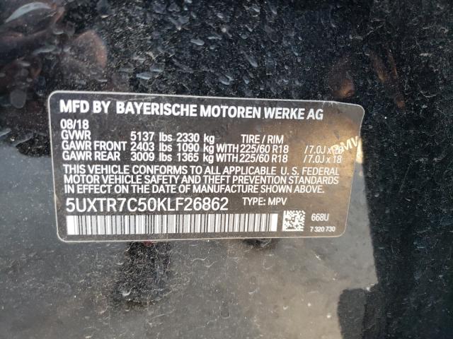 Photo 9 VIN: 5UXTR7C50KLF26862 - BMW X3 SDRIVE3 