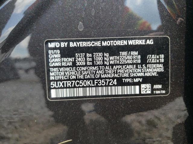 Photo 12 VIN: 5UXTR7C50KLF35724 - BMW X3 