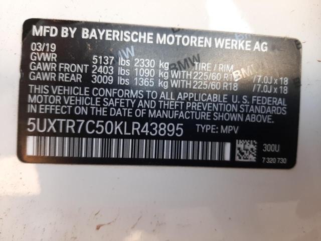 Photo 12 VIN: 5UXTR7C50KLR43895 - BMW X3 