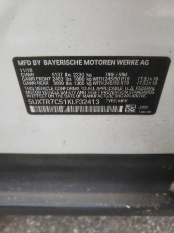 Photo 13 VIN: 5UXTR7C51KLF32413 - BMW X3 SDRIVE3 