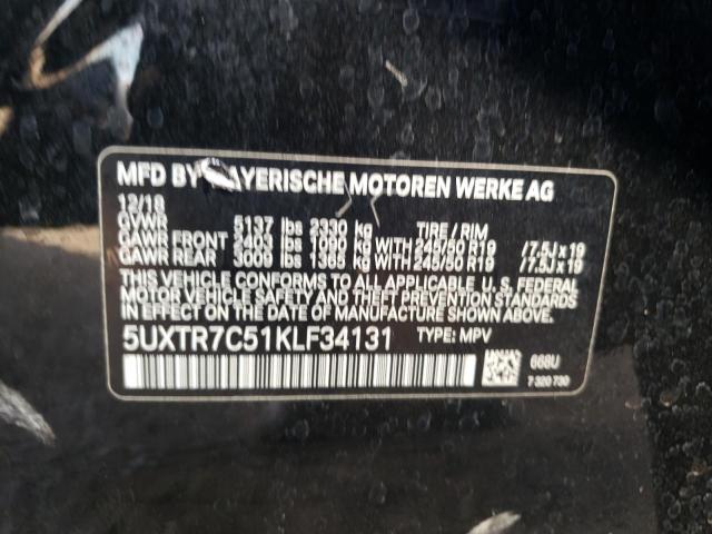 Photo 11 VIN: 5UXTR7C51KLF34131 - BMW X3 