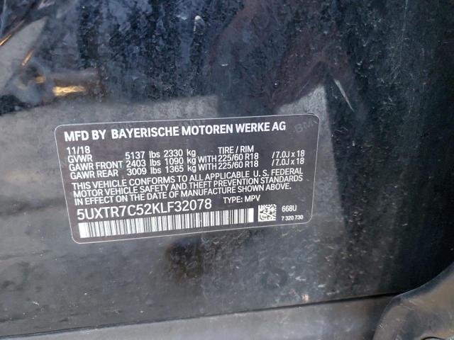 Photo 12 VIN: 5UXTR7C52KLF32078 - BMW X3 SDRIVE3 