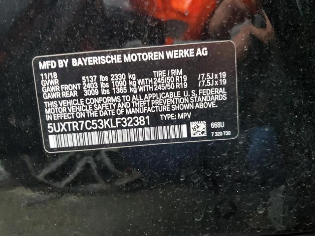 Photo 11 VIN: 5UXTR7C53KLF32381 - BMW X3 SDRIVE3 