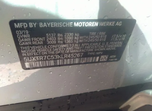 Photo 8 VIN: 5UXTR7C53KLR45267 - BMW X3 