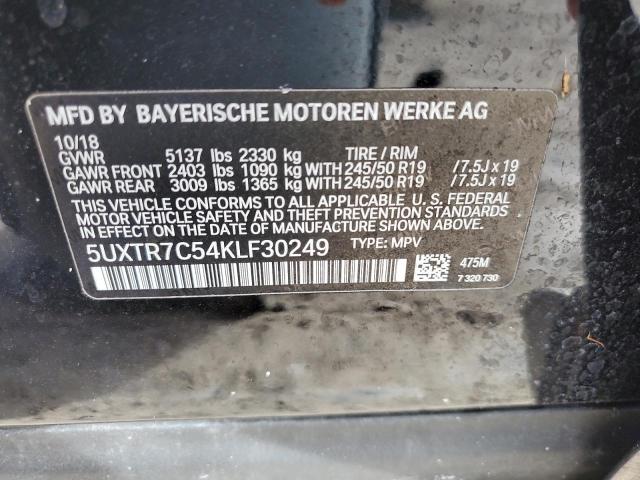 Photo 12 VIN: 5UXTR7C54KLF30249 - BMW X3 SDRIVE3 