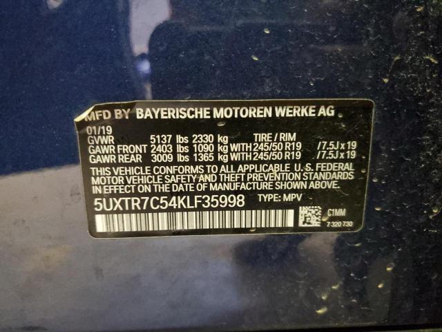 Photo 12 VIN: 5UXTR7C54KLF35998 - BMW X3 