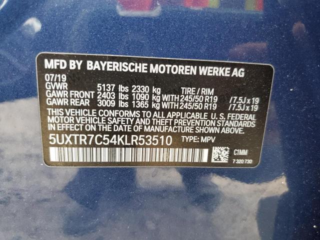 Photo 12 VIN: 5UXTR7C54KLR53510 - BMW X3 SDRIVE3 