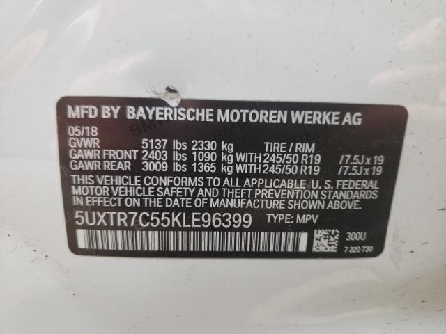 Photo 9 VIN: 5UXTR7C55KLE96399 - BMW X3 SDRIVE3 