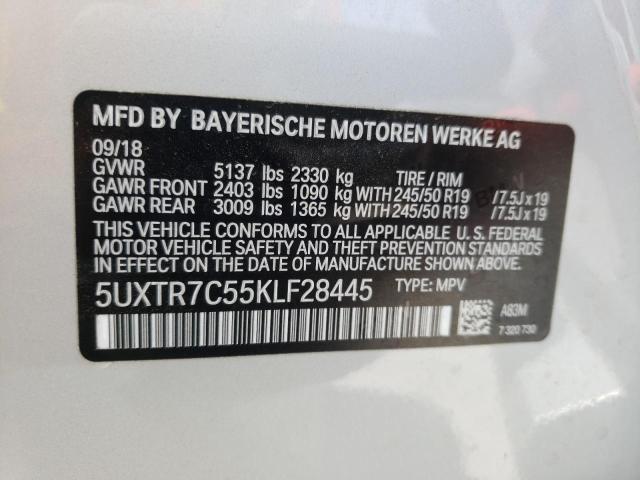 Photo 9 VIN: 5UXTR7C55KLF28445 - BMW X3 SDRIVE3 