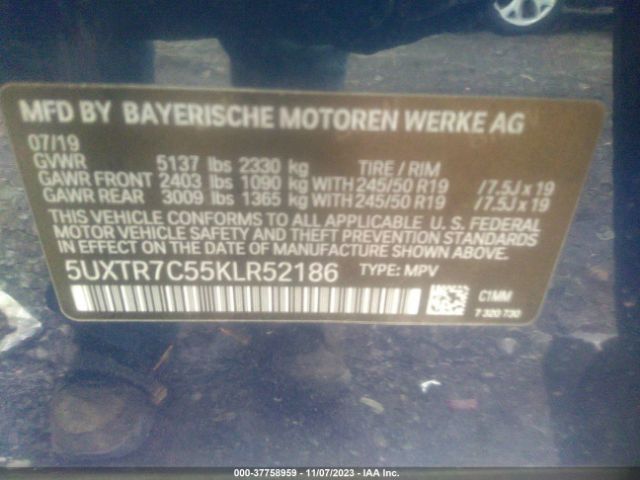 Photo 8 VIN: 5UXTR7C55KLR52186 - BMW X3 